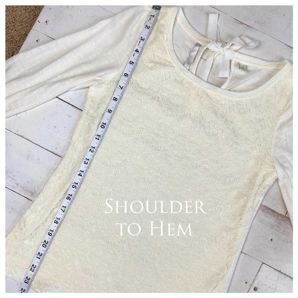 Lauren Conrad Ivory Lace Knit Top - Picture 10 of 11